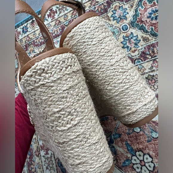 NWOB Lucky Brand crochet chunky platform espadrilles, size 8.5 - Picture 6 of 8